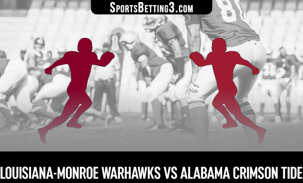 Louisiana-Monroe vs Alabama Betting Odds