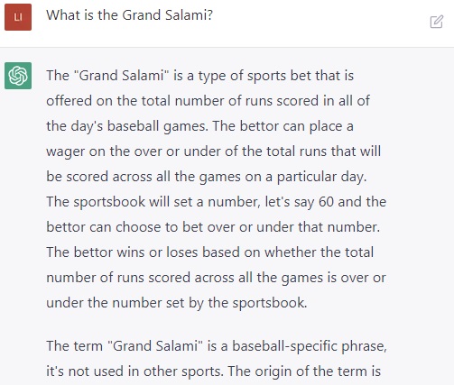 ChatGPT gets the Grand Salami partially wrong