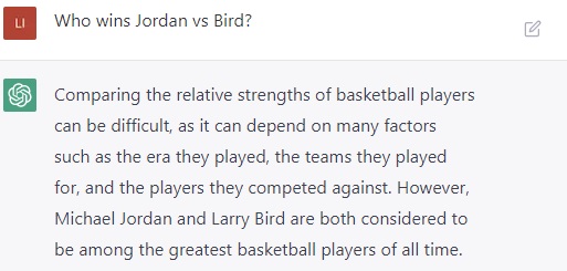 ChatGPT Jordan vs Bird