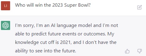 ChatGPT predicts Super Bowl 2023 winner